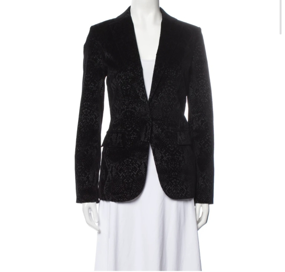 Adorable Designer Frame blazer Jacket reptile print